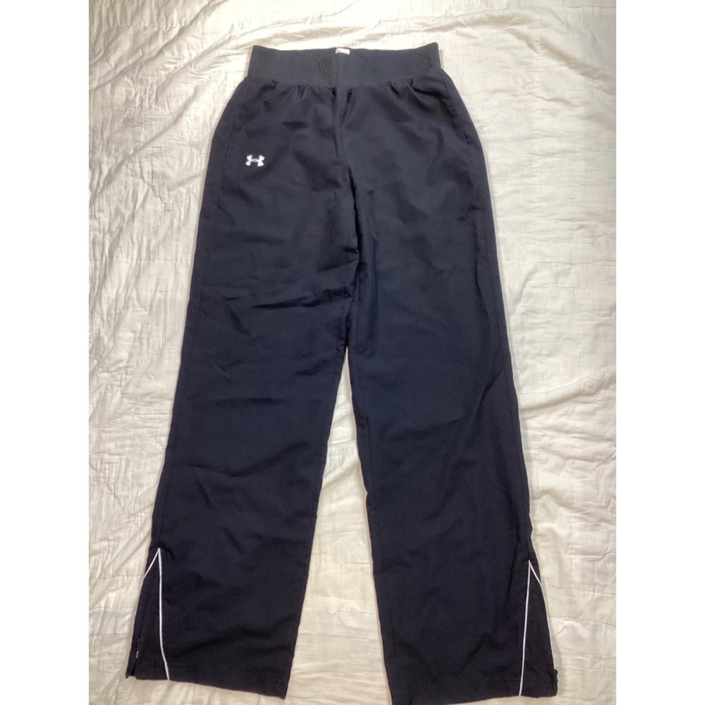 Womens‎ Under Armour Pregame Woven Warmup Athletic Pants Black XS.